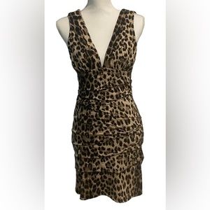 Forever 21 stretchy animal print mini dress